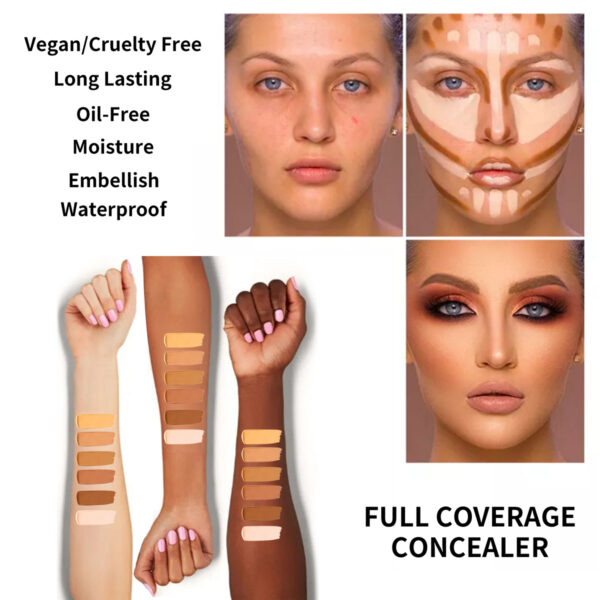 Custom logo vegan long lasting full coverage concealer private label matte natural waterproof makeup liquid concealer - Image 3