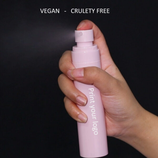 Wholesale no logo vegan cruelty free oil control setting spray pink black packaging bottles long lasting makeup setting spray - Image 2