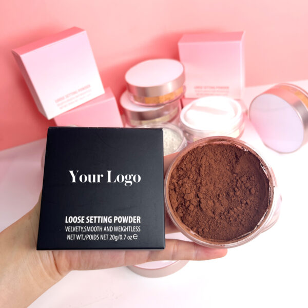 Wholesale makeup face setting powder vendor private label translucent vegan cruelty free loose setting powder