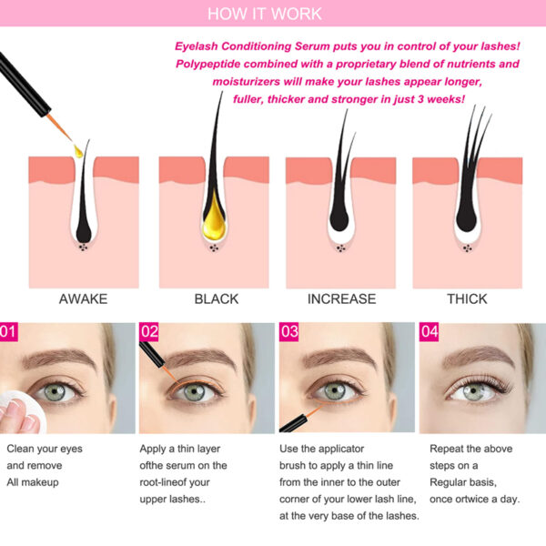 Private label vegan cruelty free eyelash growth serum - Image 2