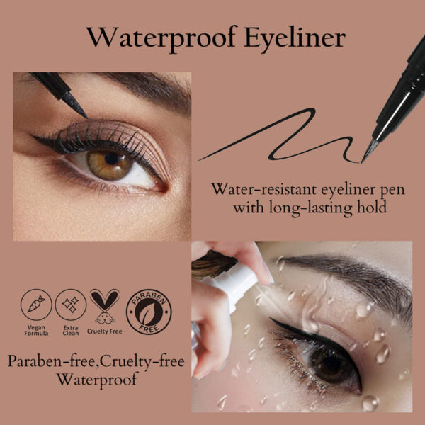 Custom logo private label waterproof vegan cruelty free long lasting liquid eyeliner - Image 2