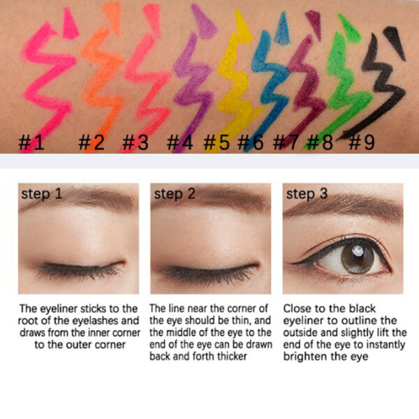 Wholesale colorful eyeliner stamp waterproof 2 in 1 eyeliner - Image 2