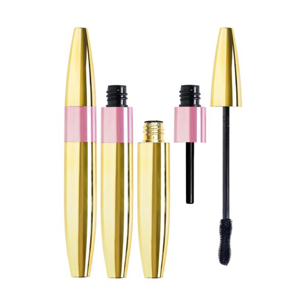 Bulk order black mascara makeup vegan high quality gold bottle mascara