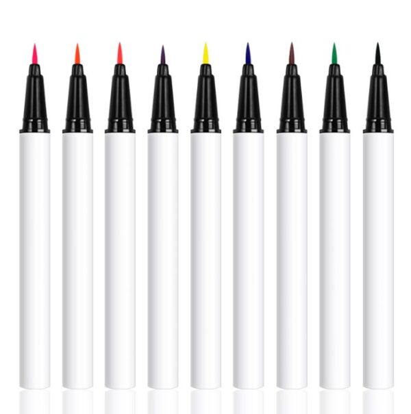 Hot Selling 9 Color Smooth High Pigment Colorful Liquid Eyeliner